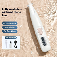 Tondeuse à poils pour animaux de compagnie imperméable pour chats et chiens, outil de toilettage portable avec lumière LED et batterie rechargeable pour les voyages et les sorties
