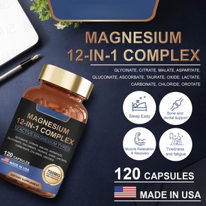 <span class=keywords><strong>Cápsulas</strong></span> <span class=keywords><strong>de</strong></span> Complejo <span class=keywords><strong>de</strong></span> Suplementos Herbales para Adultos <span class=keywords><strong>de</strong></span> Marca Privada OEM, 12 <span class=keywords><strong>en</strong></span> 1, <span class=keywords><strong>Magnesio</strong></span> Puro, Apoyo para el Sueño, Apoyo Inmunológico, 700 mg por Porción - Product Image 4