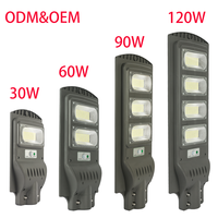Système de caméra de sécurité à détecteur de mouvement étanche IP65, LED 60W, nouveau design, lampadaire solaire intégré 500W