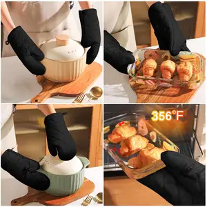 Термостойкие кухонные перчатки и подставки для кастрюль с кухонным фартуком