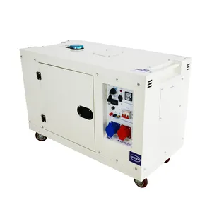 Genset portátil 3 fases monofásico, refrigeração a ar, pequeno, monofásico, silencioso, 5kw 6kva, gerador diesel