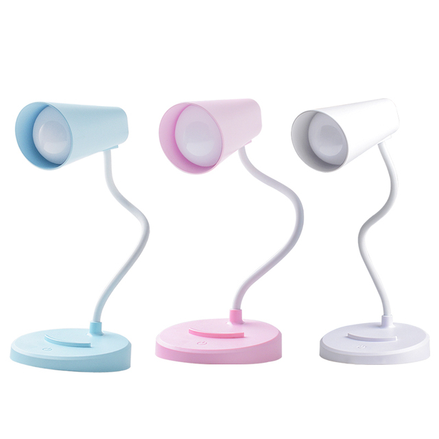 LED adjustable brightness eye protection learning bedside USB rechargeable desk lamp