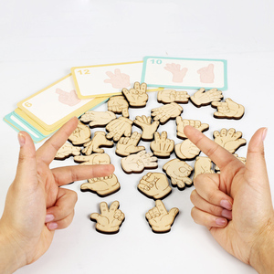 <span class=keywords><strong>Juego</strong></span> de mesa creativo de madera, divertidos rompecabezas de <span class=keywords><strong>gestos</strong></span>, juguete de emparejamiento de formas, juguete Montessori, juguete de aprendizaje de matemáticas para niños, <span class=keywords><strong>juego</strong></span> de contar con los dedos - Product Image 1