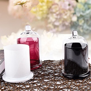 Factory Hot Selling Luxury Colorful Embossed Cylinder Hand Blown Candle <strong>Glass</strong> <strong>Jars</strong> <strong>Lid</strong> for Valentine's Day Eco-Friendly Reusable - Product Image 6