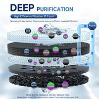 Penyaring air wastafel Alkaline, pemurni air Manual 28000 galon 1100 tingkat aliran GPD, sistem pemurni air rumah tangga