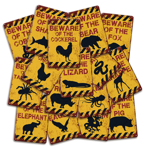 Usine En Gros Animaux Avertissement Tin Signes Vintage Rétro Poulet Vache Plaques En Métal <span class=keywords><strong>Jardin</strong></span> Attention Affiche avec <span class=keywords><strong>De</strong></span> Grandes Réductions - Product Image 1