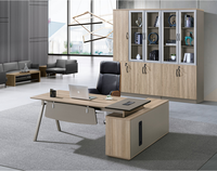 Gute Qualität Cabrio Moderner Stahlrahmen Holz Schreibtisch für CEO/Chef-Gewerbliche Nutzung