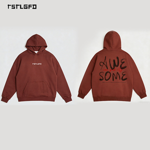 เสื้อฮู้ดพิมพ์ลายผู้ชาย ผ้าฝ้าย 100% ผ้าฟลีซหนานุ่ม ทรงหลวม สไตล์สตรีทแวร์ ได้รับการรับรองมาตรฐาน GRS รับผลิตแบบ OEM สั่งทำได้ - Product Image 2