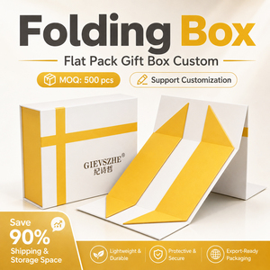 Wholesale Custom Magnetic Gift Box Flat Pack Foldable Rigid Paper Box Built‑in Magnet No Glue Save Shipping Cost Custom Logo - Product Image 1