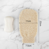Gants de Bain Exfoliants en Jute Naturel Réutilisables Écologiques avec Toucher Confortable pour le Soin Corporel