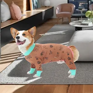 Dog Luxury Logo Pajamas Set 5xl Bamboo Dog Outfits Pet Clothes Premium Dog Shirts And Pajamas Cotton Opp Plastic Bag Modern