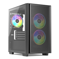 Casing Komputer Pendingin Air JNP-A02 Hitam Terlaris MATX/ITX Mini PC Case dengan USB 3.0