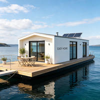 Maison flottante mobile, cabane flottante préfabriquée, espace de vie flottant pour le tourisme lacustre