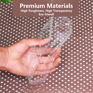 <strong>Disposable</strong> Eco-Friendly Transparent PET <strong>Plastic</strong> Food Storage <strong>Trays</strong> Cake Fruit Packing Display Dry Fruit Vegetable Snack - Product Image 6