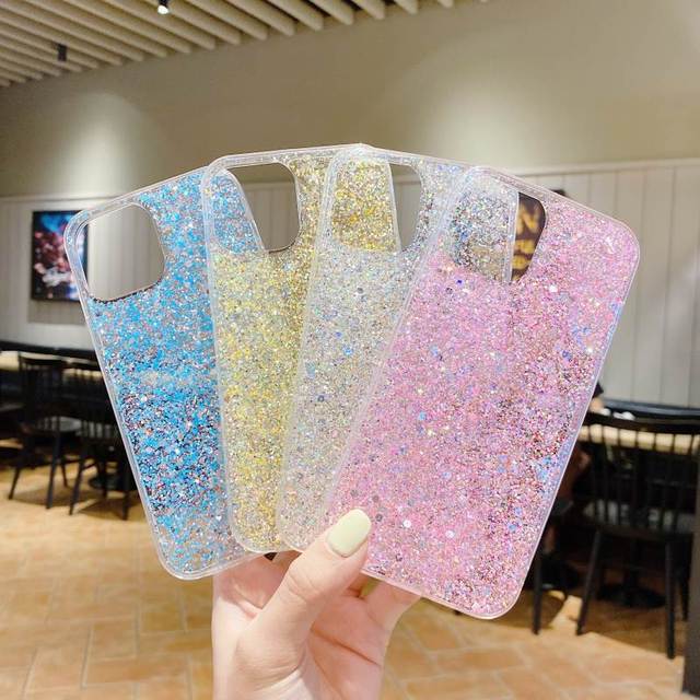 Luxury TPU Shockproof Glitter Transparent Phone Case for Redmi Note 14/13/12 Pro/Note10/14C/ POCO X6 Pro