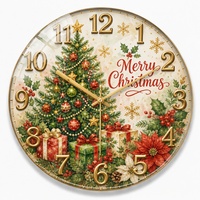 Reloj de Pared Acrílico Transparente Minimalista Personalizado con Marcadores de Hora Redondos Dorados |   Reloj de Pared Decorativo Moderno y Lujoso de Lucite Silencioso