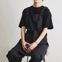 Tablier de cuisine imperméable et résistant à l'huile, réglable au cou, avec logo personnalisé et poches, lavable, pour barista, restaurant, serveur