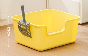 Oversized Anti Splash Big Space Cleaning <strong>Plastic</strong> <strong>Cat</strong> Toilet Semi Enclosed Integrated <strong>Cat</strong> Litter <strong>Box</strong> - Product Image 3
