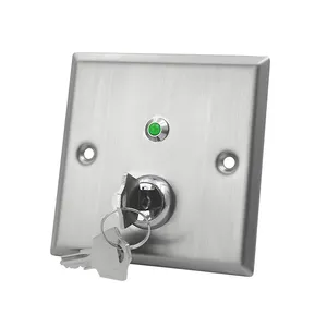 Door Access Control Wall Switch Zinc Alloy 12 Volt Exit Button Black Box