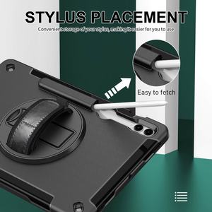 Étui de protection pour tablette Samsung Tab S10 Plus 12,4 pouces, TPU + PC, rotation à 360 degrés, triple protection, design de logo personnalisé - Product Image 2