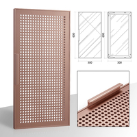Porte d'armoire en panneau d'aluminium perforé sur mesure avec cadre carré OEM ODM