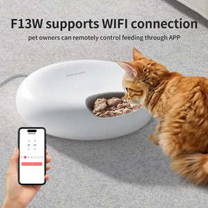 Petwant 스마트 WIFI 6 식사 Tuya APP 원격 시간 먹이 고양이 작은 동물 2 아이스 팩이있는 자동 애완 동물 사료 디스펜서 피더 - Product Image 6