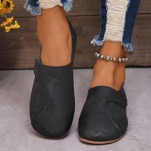 <span class=keywords><strong>Ballerine</strong></span> da <span class=keywords><strong>Donna</strong></span> Primavera-Estate Stile Vintage, Tinta Unita, Punta Rotonda, Chiusura con Gancio e Anello, Leggere e Traspiranti, Tomaia in PU Morbido - Product Image 2