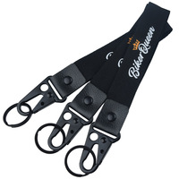 Lanière de poignet courte personnalisée avec logo imprimé et porte-clés, sangle de poignet pour clés de moto et de voiture, porte-clés en gros