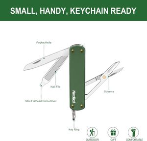 Couteau porte-clés NexTool, gadget cadeau, multi-outil 5 en 1, couteau de poche, <span class=keywords><strong>ciseaux</strong></span>, tournevis, lime à ongles, outils de jardinage - Product Image 2
