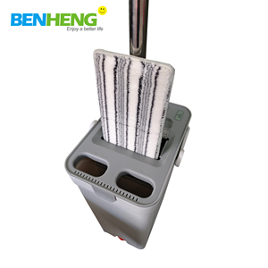 Nouveau 2025 Ensemble serpillière plate Majice mains libres rotative à 360 degrés avec système à 3 compartiments pour l'eau propre et l'eau sale séparées - Product Image 6