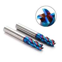 Fraise à queue plate en carbure de tungstène GW CARBIDE - 2/4 cannelures HRC 45 55 65 avec rayon d'angle pour usinage CNC