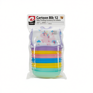 Cartoon Bib 12 Pack Baby Feeding Accessory For Infants - Product Image 1