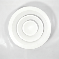 Diffuseur d'air rond en PVC réglable à vente chaude, pour plafond, école, hôpital, ventilation CVC, économie d'énergie, design graphique