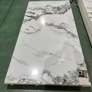 Best sale 1220*2440mm wall UV marble sheets durable plastic marble alternative pvc marble panels