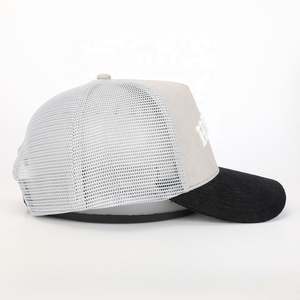 Conception OEM Broderie de haute qualité Classiques 5 Panneau Gorras Coton Sport Mesh Chapeau Vente en gros Classiques personnalisés Velours côtelé Casquette de camionneur - Product Image 4