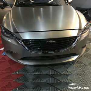 WrapMaster 1,52*18 mètres, gris titane satiné, métallisé brossé, film <span class=keywords><strong>vinyle</strong></span> pour voiture, autocollants - Product Image 5