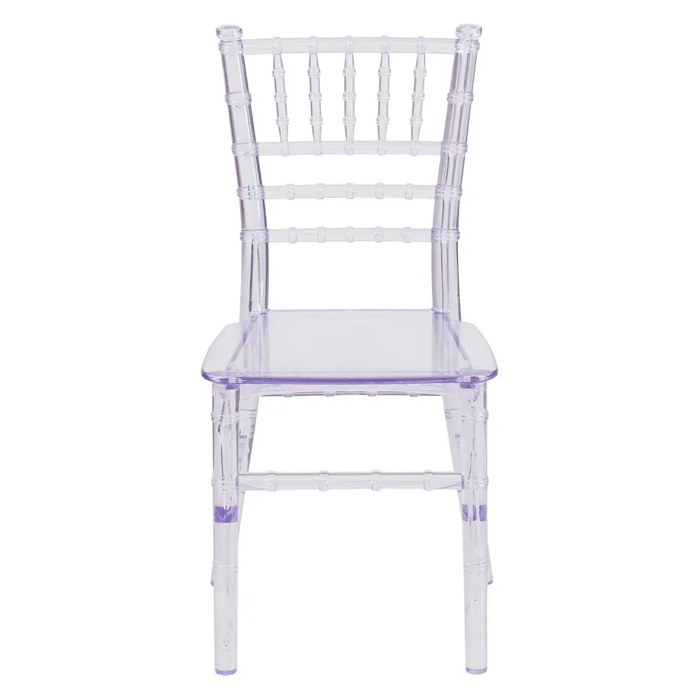 Moderne Schul möbel Kunststoff Kristall transparent Acryl Chiavari Stuhl für Hochzeit und Bankett