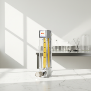 LZB-3 LZB-100 带控制阀的玻璃转子流量计，用于气体/空气介质测量，流量范围为6-60毫升/分钟至160-1600毫升/分钟 - Product Image 1