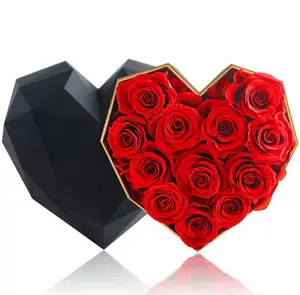 Sumflora保鲜玫瑰各种场合装饰礼品钻石心脏保鲜花用于高档礼品