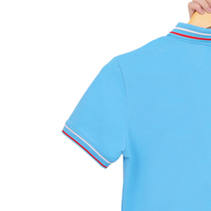 Polo OEM en couleur bleu ciel avec logo personnalisé pour bureau d'entreprise ou événements - Product Image 4