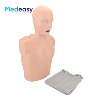 Mannequin de formation RCP Medeasy demi-corps avec retour audiovisuel de compression, mannequin adulte détachable avec sac pulmonaire