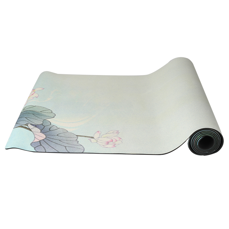 l'environnement Impression Personnalisée Pe 3Mm Nbr Chanvre Latex Naturel Daim Portable Poignée Flottante Tapis de Yoga