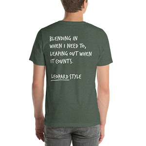 T-shirt brodé en coton Think Ocean Leopard Aspirations - Product Image 1