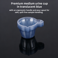 Vaso para Muestras de Orina, Desechable, de Plástico, 40 ml, Transparente, para Recolección de Muestras