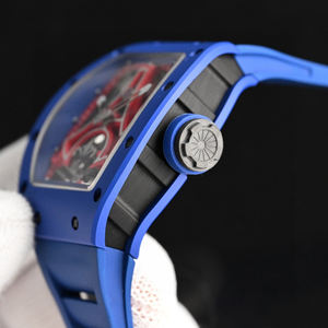 Montre en céramique Tourbillon édition limitée 2025, best-seller, design contrasté rouge et bleu, parfaite pour la collection de montres des hommes modernes - Product Image 3