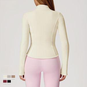 Custom Women's Solid Lightweight Breathable Quick-Dry Athletic Four-Way Stretch Gym Fitness Yoga <b>Jacket</b> Pockets for <b>Workout</b> - Product Image 2