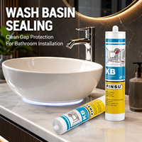 Scellant en silicone neutre imperméable et résistant à la moisissure de qualité supérieure pour cuisine, salle de bain, douche, évier, travail du bois, construction