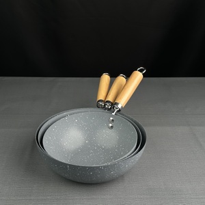 Hochwertiger kunden spezifischer Marmor-Antihaft-Braten topf mit hitze beständigem Griff, gleichmäßige Heizung, ungiftige Beschichtung - Product Image 1
