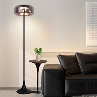 Lampe de sol LED de style minimaliste italien avec étagère pour salon et chambre à coucher, éclairage d'ambiance, intensité réglable