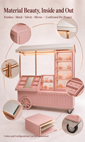 Nouveau chariot de présentation mobile et détachable moderne pour faux ongles, parfums, perruques, cosmétiques et accessoires de mode